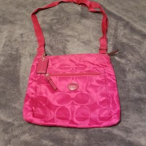 Hot pink Coach purse
